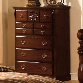 Furniture of America CM7571C Tuscan - Chest - Glossy Dark Pine