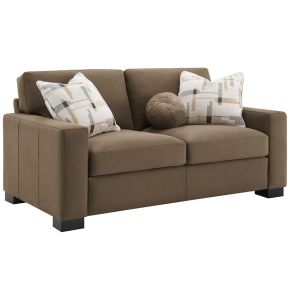 ACME LV04531 Darya - Loveseat With 3 Pillows - Brown Suede Fabric