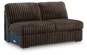 Signature Design by Ashley® 9810434 Midnight-Madness - Armless Loveseat - Chocolate