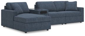 Signature Design by Ashley® 92121S38 Modmax - 4-Piece Sectional With Laf Corner Chaise And Audio System Console - Ink