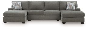 Signature Design by Ashley® PC48405S7 Clarington - 3-Piece Sleeper Sectional With RAF And LAF Chaises - Greystone