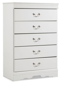 Ashley Furniture B129-46 Anarasia - Five Drawer Chest - White