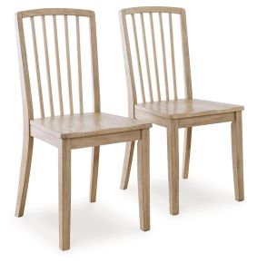 Signature Design by Ashley® D511-01 Gleanville - Light Brown - Dining Room Side Chair (Set of 2)