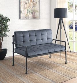 ACME LV00426 Brantley - Loveseat - Gray Velvet & Sandy Gray Finish