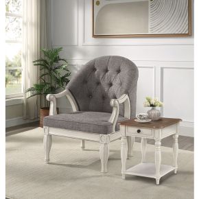 ACME LV02121 Florian - Chair - Gray & Antique White