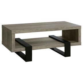 CoasterEssence 720878 Dinard - Engineered Wood Coffee Table - Gray Driftwood