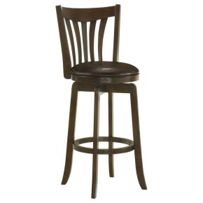 Coaster Fine Furniture 182509 Lambert - Wood Pub Height Swivel Bar Chair - Dark Cherry