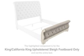 Signature Design by Ashley® B743-76 Realyn - King/Cal King UPH Sleigh Ftbd - White / Brown / Beige