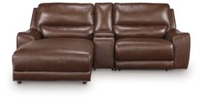 Signature Design by Ashley® PCU62607S17 DeepWakes - 3-Piece Power Reclining Sectional With LAF Press Back Power Chaise And Storage Console - Canyon