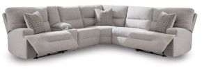 Ashley Furniture 93605S9 Ashley Furniture 93605S9 Acklen Place - 6-Piece Power Reclining Sectional - Pewter