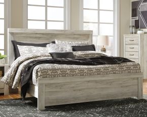 Signature Design by Ashley® B331/58/56/97 Bellaby - King Panel Bed - Whitewash