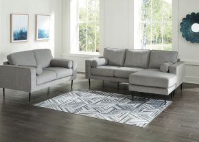 Signature Design by Ashley® 41102/18/35 Hazela - Charcoal - 2 Pc. - Sofa Chaise, Loveseat