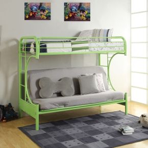 ACME 02091W-GR ACME 02091W-GR Eclipse - Twin Over Full Futon Bunk Bed - Green
