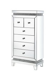 ACME 97809 Lotus - Cabinet - Mirrored & Faux Crystals Inlay