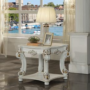 ACME LV01328 Vendome - 31" End Table - Antique Pearl