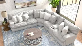 Catnapper 619/34/38/39/35/36/37-18 Catnapper 619/34/38/39/35/36/37-18 Abraxas - 6 Piece Upholstered Reclining Sectional With 3 Power Reclining Seats And Storage Console - Moonstruck