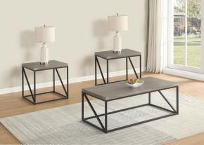 Coaster Fine Furniture 705618-S3 Birdie - 3 Piece Coffee And End Table Set - Sonoma Gray