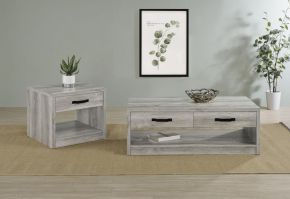 Coaster Fine Furniture 707728-S2 Felix - 2 Piece Coffee And End Table Set - Gray Driftwood