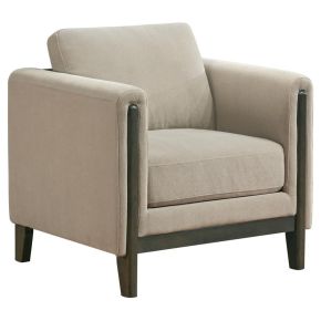 Coaster Fine Furniture 511103 Islington - Fabric Upholstered Panel Arm Accent Chair - Taupe