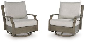 Signature Design by Ashley® P701-821 Rainier Ranch - Swivel Glider Chair With Cushion - Brown / Beige
