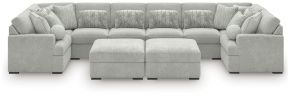 Signature Design by Ashley® PC59106S10 Cuddle Plush - 10-Piece Sectional With 2 Oversized Ottomans - Arctic