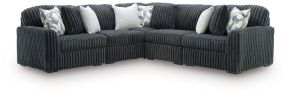Signature Design by Ashley® 98105S27 Midnight-Madness - 5-Piece Sectional - Gunmetal