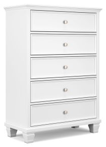 Ashley Furniture B680-46 Fortman - Five Drawer Chest - White