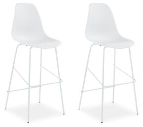 Signature Design by Ashley® D130-230 Forestead - White - Tall Barstool (Set of 2)