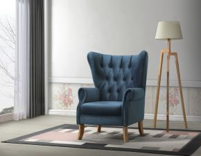 ACME 59518 Adonis - Accent Chair - Azure Blue Velvet