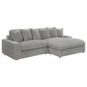 CoasterElevations 509900 Blaine - Reversible Upholstered Chaise Sectional Sofa - Fog