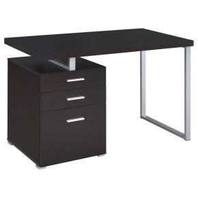 CoasterEveryday 800519 Brennan - 3-Drawer Office Computer Desk - Cappuccino