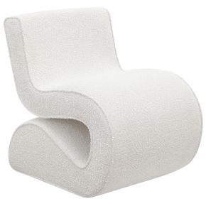 Coaster Fine Furniture 903154 Ronea - Boucle Upholstered Armless Curved Chair - Cream