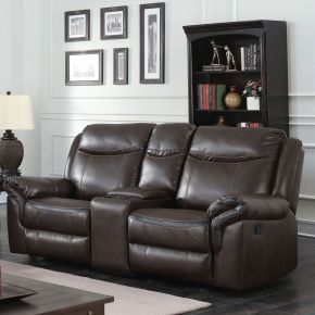 Furniture of America CM6297-LV-VN Chenai - Glider Loveseat - Brown