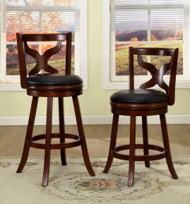 Furniture of America CM-BR6244-29N Baltic - Swivel Bar Stool - Dark Cherry