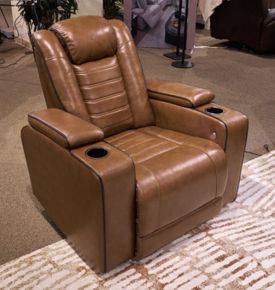 Ashley Furniture PCU1420013 Gruaro - Power Recliner With Adjustable Headrest - Amber
