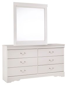 Ashley Furniture B129B3 Ashley Furniture B129B3 Anarasia - Dresser, Mirror - White