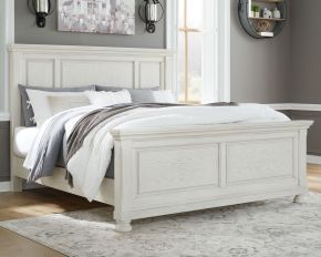 Ashley® B742/58/56/97 Robbinsdale - Antique White - King Panel Bed
