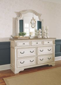 Signature Design by Ashley® B743/31/36 Realyn - Dresser, Mirror - 7-drawer - Two-tone