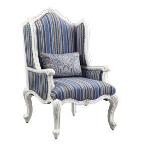 ACME 54312 Ciddrenar - Chair With Pillow - Fabric & White