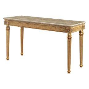 ACME 81718 Daesha - Sofa Table - Marble Top & Antique Gold