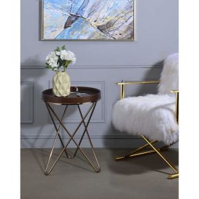 ACME 84651 Crary - Accent Table - Champagne