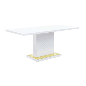 ACME DN01258 Gaines - Dining Table - White High Gloss Finish