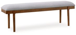 Signature Design by Ashley® D615-00 Lyncott - Large Upholstered Dining Room Bench - Gray / Brown