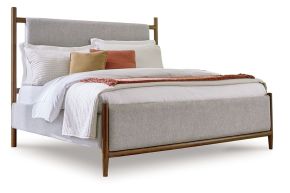 Signature Design by Ashley® B615B2 Lyncott - Queen Upholstered Panel Bed - Brown