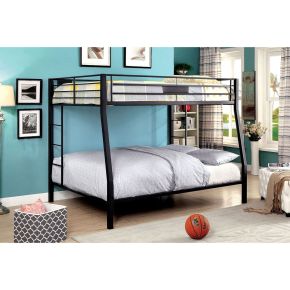Furniture of America CM-BK939FQ-BED Claren - Full Over Queen Bunk Bed - Black