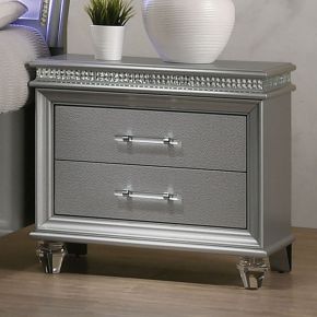 Furniture of America CM7899SV-N Maddie - Nightstand - Silver