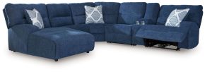 Signature Design by Ashley® 93607S2 Acklen Place - 6-Piece Power Reclining Sectional With Laf Power Reclining Back Chaise - Navy