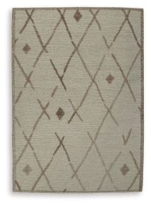 Ashley Furniture R406872 Guyford - 5' x 7' Rug - Beige / Brown
