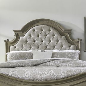 Liberty Furniture 244N-BR15HU Liberty Furniture 244N-BR15HU Magnolia Manor - King Upholstered Panel Headboard - Weathered Bisque