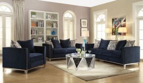 ACME 52830 Phaedra - Sofa With 5 Pillows - Blue Fabric